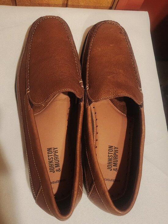 Johnston & Murphy Sheepskin Tan Loafers Size 10.5M main image 4